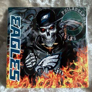 NFL Philadelphia Eagles Skull & Flames Coaster